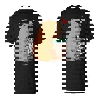 かわいい カピバラ ドリンク バブルティー カワイイ Capy Lover キッズ ガールズ Tシャツ - Kawaiitshirt