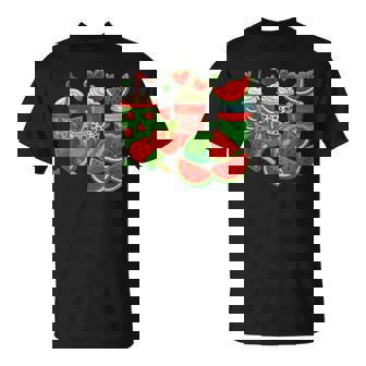 かわいい スイカ好き 夏 フルーツ スイカ アイスコーヒー Tシャツ - Kawaiitshirt