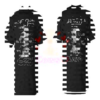 かわいい ホルスタイン 牛 の – ' Just A Girl Who Loves Cows ' デザイン Tシャツ - Kawaiitshirt