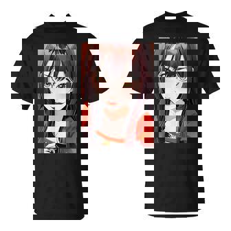 かわいい 可愛い 女の子 若い 美人 イラスト 日本 きれい 赤い服 Tシャツ - Kawaiitshirt