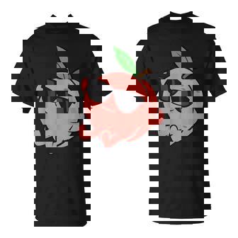 かわいい 桃 フルーツ リラックス のんびりピーチ Tシャツ - Kawaiitshirt