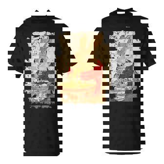 かわいいウサギが麺をすする Tシャツ - Kawaiitshirt