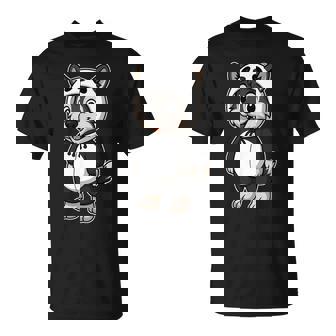 かわいいオオカミのパンダコスチューム ガールズ キッズ オオカミ愛好家 長袖tシャツ Tシャツ - Kawaiitshirt