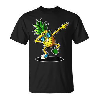 かわいいパイナップルダビングダンシングシャツ 面白いキッズプリント Tシャツ - Kawaiitshirt