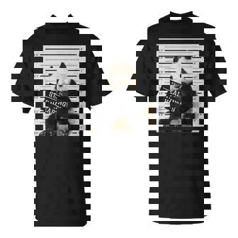 かわいいパンダの顔写真 犯罪者パンダ Tシャツ - Kawaiitshirt