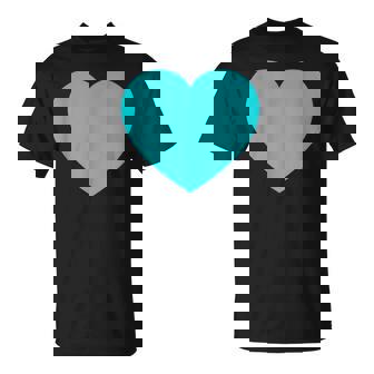 かわいいブルーターコイズハート Tシャツ - Kawaiitshirt