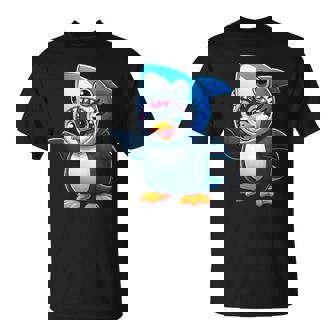かわいいペンギンのサメのフュージョン漫画コスチューム。 Tシャツ - Kawaiitshirt