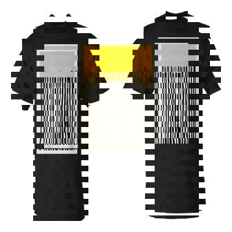 かわいいボーホーシックミニマリスト イエローベージュ ブラックラインストライプ Tシャツ - Kawaiitshirt