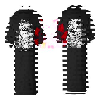 かわいい日本のキツネ九尾キツネボバティーアニメ Tシャツ - Kawaiitshirt