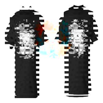 かわいい歯と花iキッズ歯 Tシャツ - Kawaiitshirt