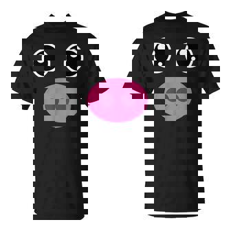 かわいい豚の顔 ピンクの鼻 面白い動物愛好家コスチューム Tシャツ - Kawaiitshirt