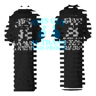 この男はトランスジェンダーで誇り高きトランスジェンダープライド二本指 Tシャツ - Kawaiitshirt