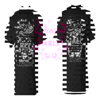 これはハーレーダビッドソンの女王の名前入り誕生日です。 Tシャツ - Kawaiitshirt