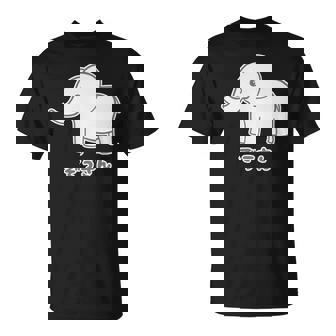 ぞうさん 象（Bタイプ）シンプル【どうぶつフレンズ】面白 動物 イラスト 長袖tシャツ Tシャツ - Kawaiitshirt