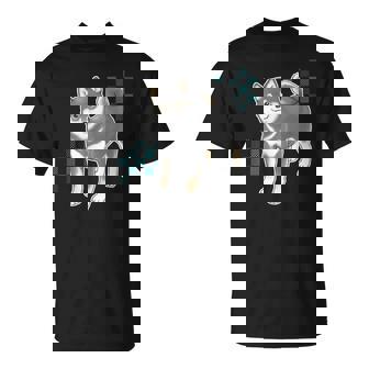 つぶらな瞳で見つめる黒柴 Tシャツ - Kawaiitshirt