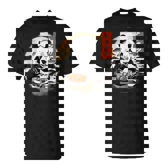 とんかつ パンダ 水墨画 日本食 日本語 おもしろ レトロ 和風 動物 Tシャツ - Kawaiitshirt