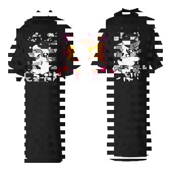 ねこ ユニークイラスト オリジナルキャラクター もちもふにゃん【Mochimofunyan】 Tシャツ - Kawaiitshirt