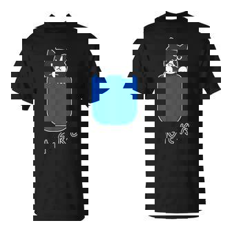 ねこさん『いん ざ ぽけっと』くびかしげ・ハチワレ 猫【どうぶつフレンズ】フキゲンネコ ゆるくて かわいい イラスト Tシャツ - Kawaiitshirt