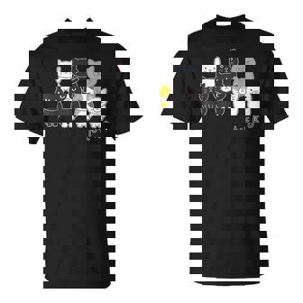 ねこさん『ウチノネコドコ』ハチワレ 黒猫 三毛猫 白猫 Neko【どうぶつフレンズ】フキゲンネコ 猫 動物 イラスト Tシャツ - Kawaiitshirt