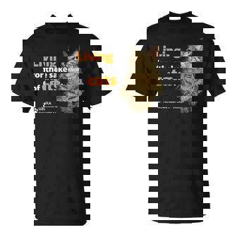 ねこのために生きてる 猫 かわいい キジトラ猫 Cat Tシャツ - Kawaiitshirt