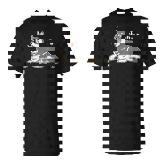 ふわーぁとあくびをする黒柴 柴犬のドット絵 Tシャツ - Kawaiitshirt