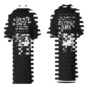 むしゃむしゃしてやった おもしろ ユーモア ジョーク 牛 むしゃくしゃしてやった Tシャツ - Kawaiitshirt