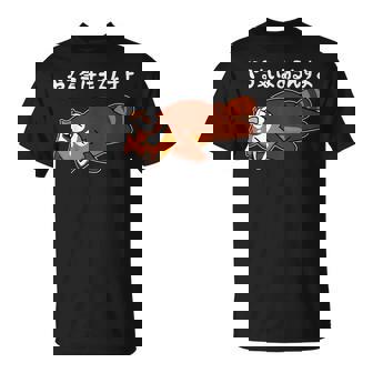 やる気はあるんすよ レッサーパンダ ジョーク かわいい 動物好き ギャグ好き ジョーク好き ギャグ おもしろ ネタ Tシャツ - Kawaiitshirt