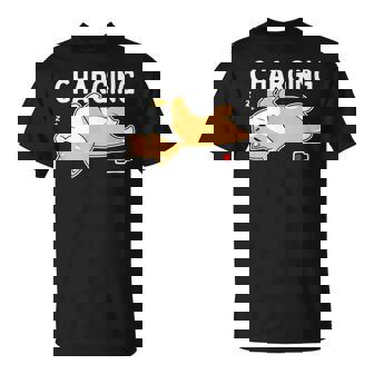 やる気スイッチ故障中 充電中 犬 柴犬 犬好き かわいい おもしろ 面白い Tシャツ - Kawaiitshirt