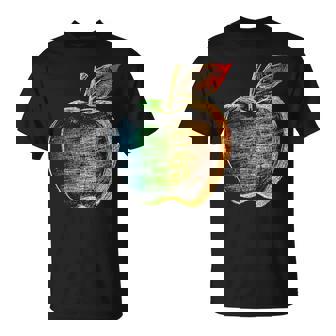 りんご フルーツ ドローイング アート カラフル モチーフ アップル Tシャツ - Kawaiitshirt