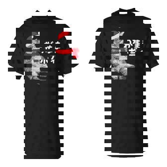 わがままボディ 猫 ねこ クリスマス サンタ 帽子 太ったねこ ぽっちゃり ねこ好き かわいい おもしろ 面白い Tシャツ - Kawaiitshirt