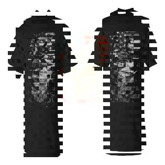 アイヌ犬 アメリカ国旗 Tシャツ - Kawaiitshirt