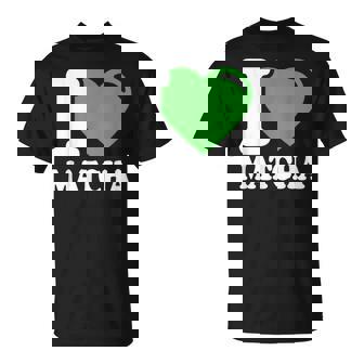 アイラブ抹茶キュートファニー抹茶ハート付き抹茶 Tシャツ - Kawaiitshirt