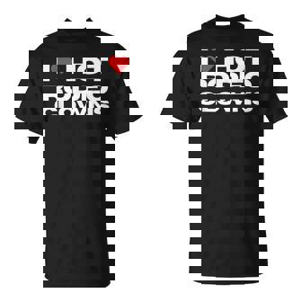 アイ・ラブ・ホット・ロデオ・クラウンズ・ファニー・ウェスタン・ロデオ・カウガール Tシャツ - Kawaiitshirt