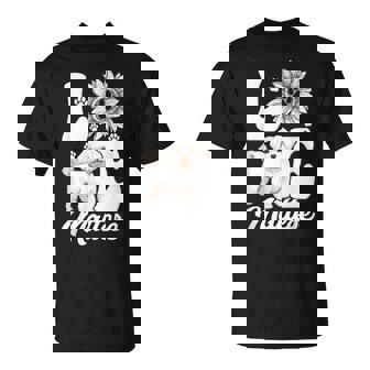 アイ・ラブ・マルチーズ・ドッグ・オーナー・ファニー・ポー・プリント・サンフラワー・ラバー Tシャツ - Kawaiitshirt