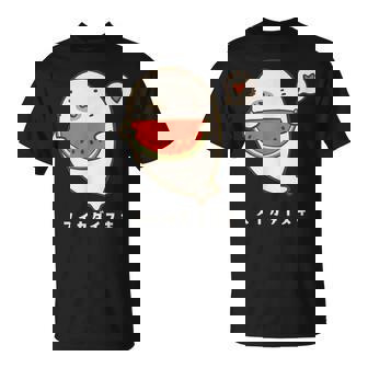 アザラシ 海豹 すいか スイカ大好き アザラシ かわいい イラスト アザラシ好き スイカ イラスト 手書き Tシャツ - Kawaiitshirt