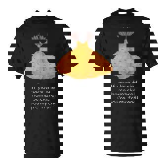 アジフライ好きなら、あなたは私の友達、アジフライ好き共有メッセージ Tシャツ - Kawaiitshirt