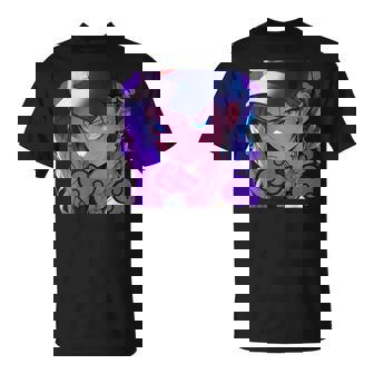 アニバエオタク美少女アニメ少女 紫髪ミステリアス Tシャツ - Kawaiitshirt