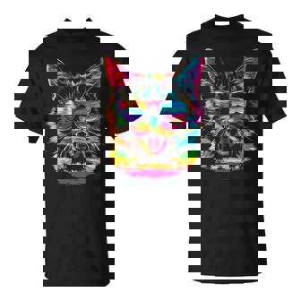 アメリカンショートヘアドッグサングラスポップアート Tシャツ - Kawaiitshirt