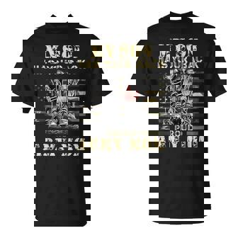 メンズ アメリカ国旗デザイン Myon Has Your Back Proud Army Mom Tシャツ - Kawaiitshirt