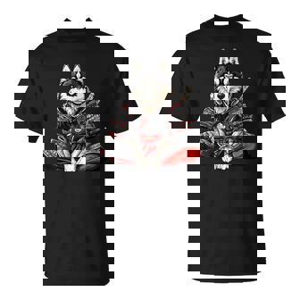 アラスカンマラミュート犬 和風 サムライ犬 Tシャツ - Kawaiitshirt