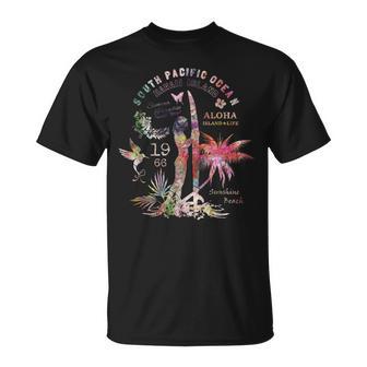 アロハ ハワイ サーファー ガール サマー サンビーチ Tシャツ - Kawaiitshirt
