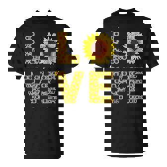 イエロー ひまわり ラブフラワー ひまわり 花柄 かわいい Tシャツ - Kawaiitshirt