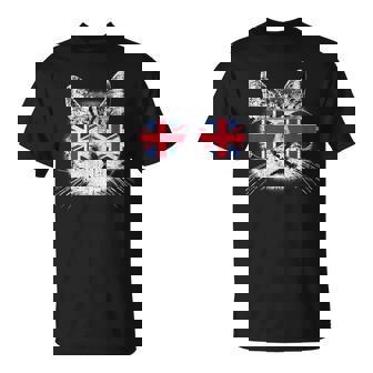 イギリス ユニオンジャック フラッグ イギリス 猫 イギリス Tシャツ - Kawaiitshirt