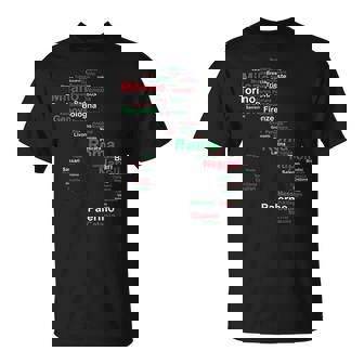 イタリア 地図 シルエット 旗 タウン ローマ 旅行 イタリア Tシャツ - Kawaiitshirt