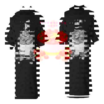 イチゴケーキ スイーツ デザート かわいい 春 パティシエ、普段着、いちご狩り、いちご、ストロベリー、お菓子 Tシャツ - Kawaiitshirt