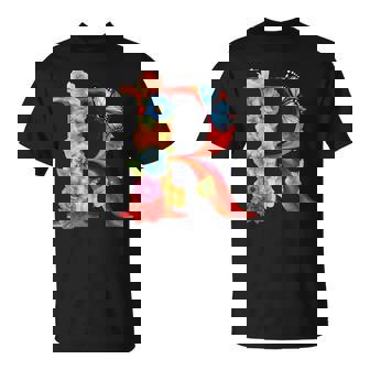 イニシャル R アルファベット バタフライ ローズ 花 水彩 モノグラム Tシャツ - Kawaiitshirt