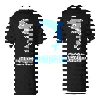 イルカ Dolphin ドルフィン【どうぶつフレンズ】水族館 海の生き物 ゆるくて かわいい 動物 イラスト Tシャツ - Kawaiitshirt