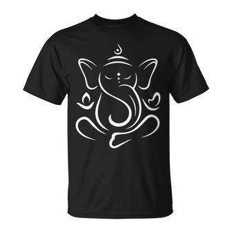 インドの象の神様 ガネーシャ デザイン シンプル 半袖 夏服 トップス Tシャツ - Kawaiitshirt