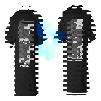 イーサリアム クリプトアイソメトリックテキスト Eth 暗号通貨シャツ Tシャツ - Kawaiitshirt