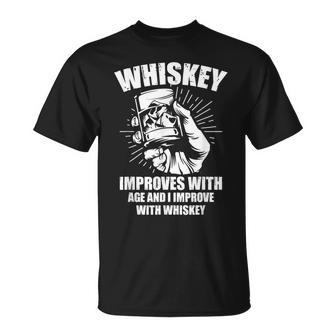 ウイスキー 年齢に合わせて改善 ウイスキーで改善 Tシャツ - Kawaiitshirt